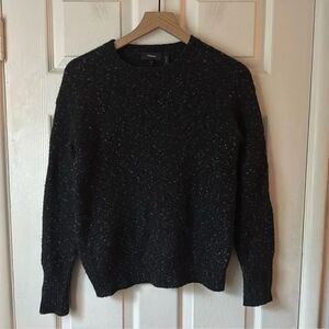 Theory Koniko Long Sleeve Sweater Soft Tweed Small Petite